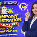 Company Registration Hindi guide with MOA AOA and Share Capital for business and LLB students